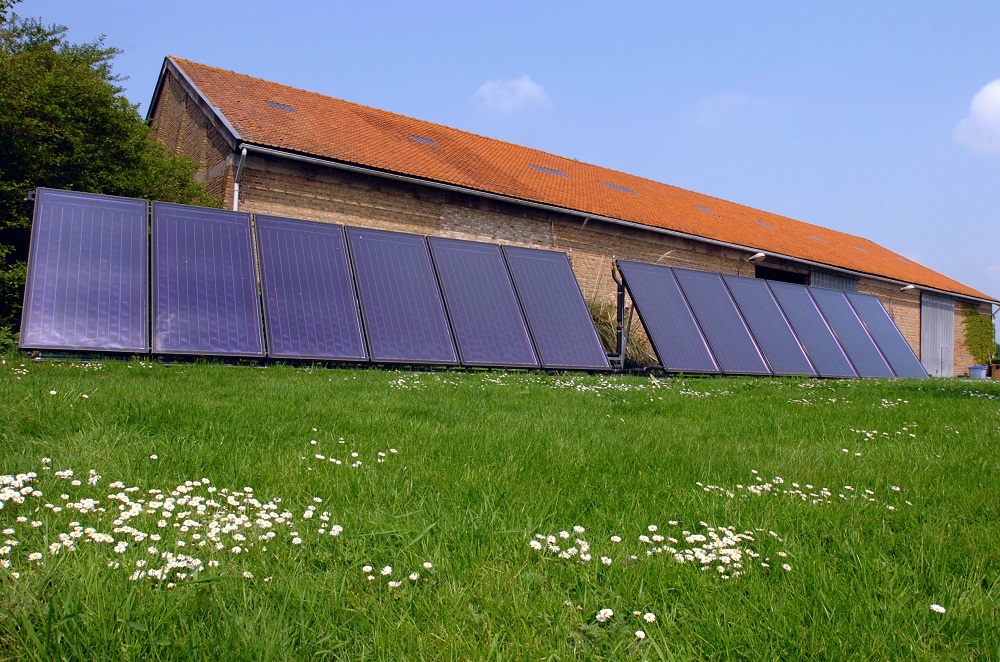 Panneaux solaires thermiques au lac d'Armbouts-Cappel