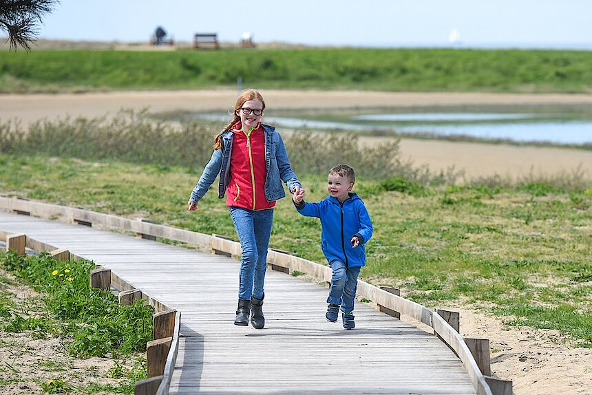 Le parc de l'Estran est désormais un lieu de balade privilégié en famille.
