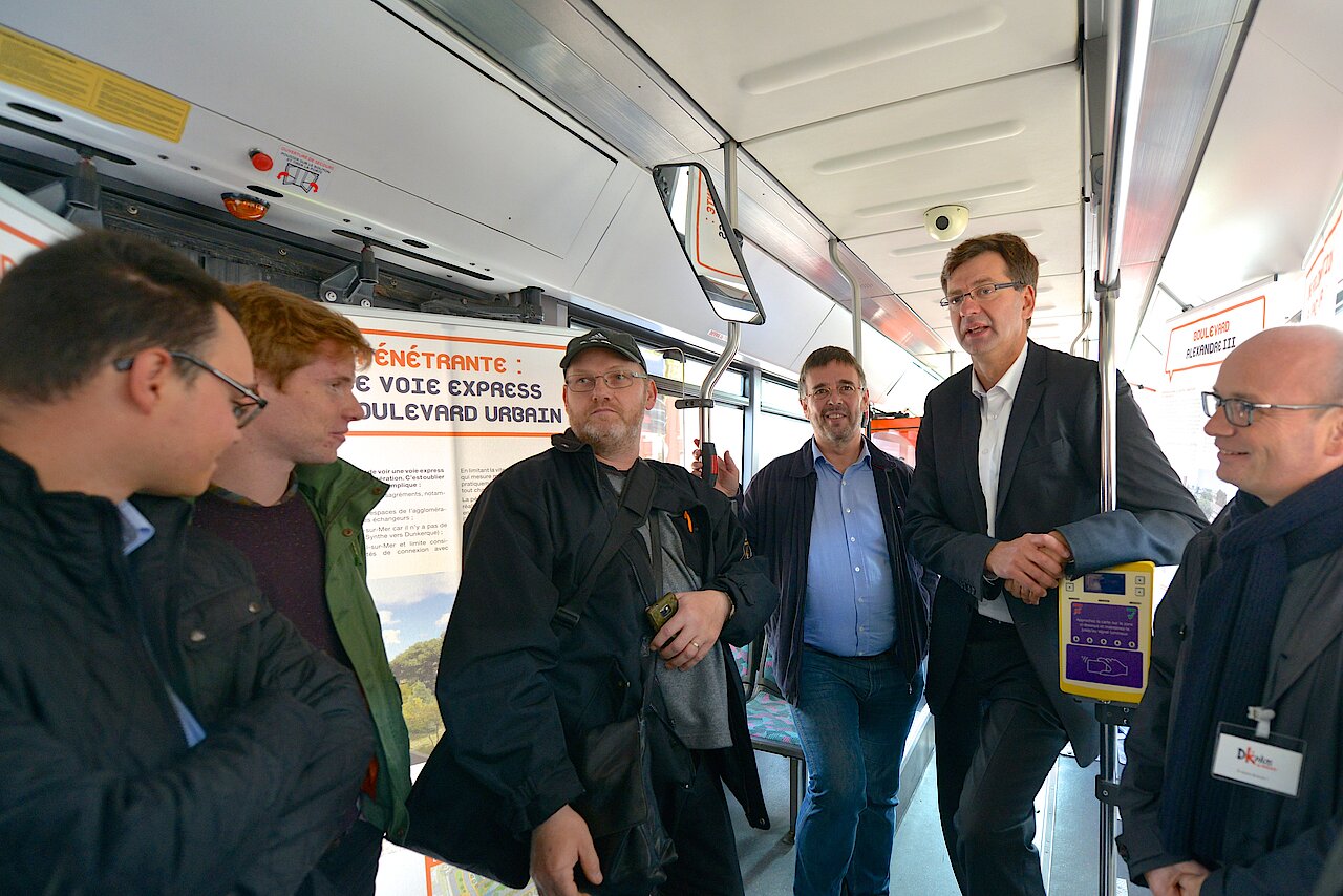 Patrice Vergriete, Président de la Communauté Urbaine de Dunkerque et Damien Carême lors de l'inauguration de l'exposition itinérante