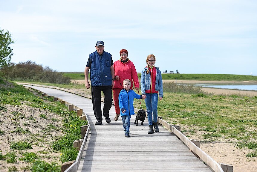 Le parc de l'Estran est désormais un lieu de balade privilégié en famille.