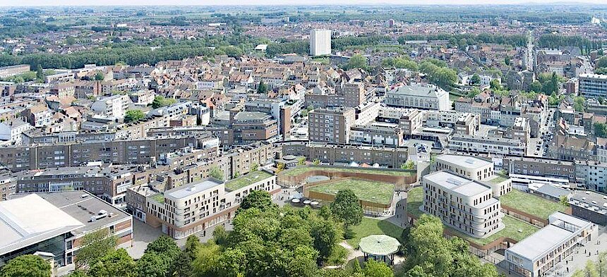 Le futur quartier assurera le lien entre le centre historique et les boucles commerciales.